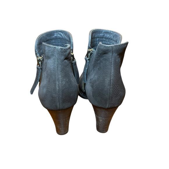 NWT Paul Green Women 6 Malibu Sliced Zip Bootie Black Leather Suede Heels - Picture 6 of 15